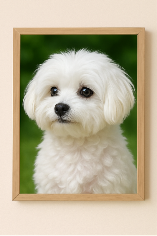 tablou cu bichon dragut