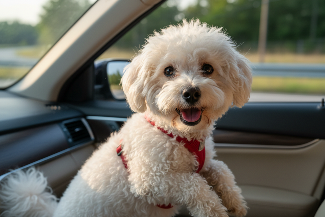 bichonul calatoreste cu masina