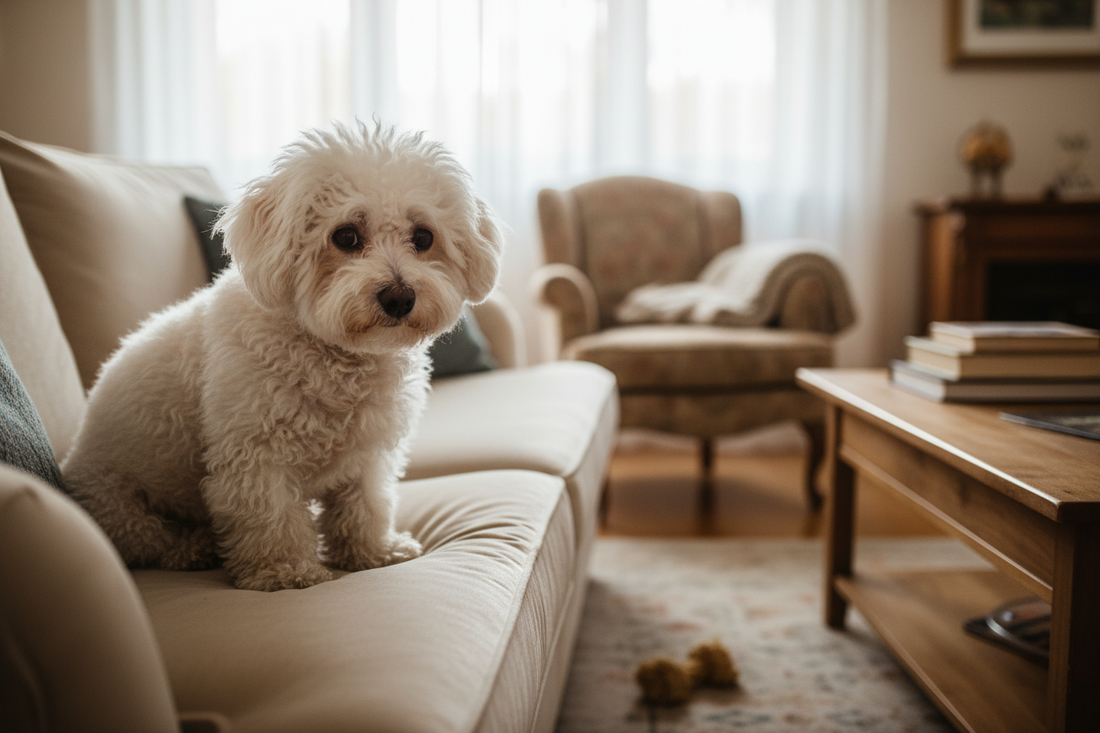 bichon singur acasa