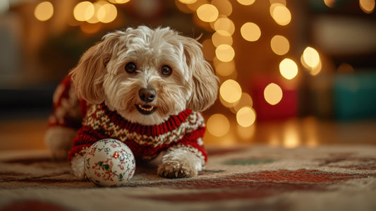 bichon se pregateste de craciun