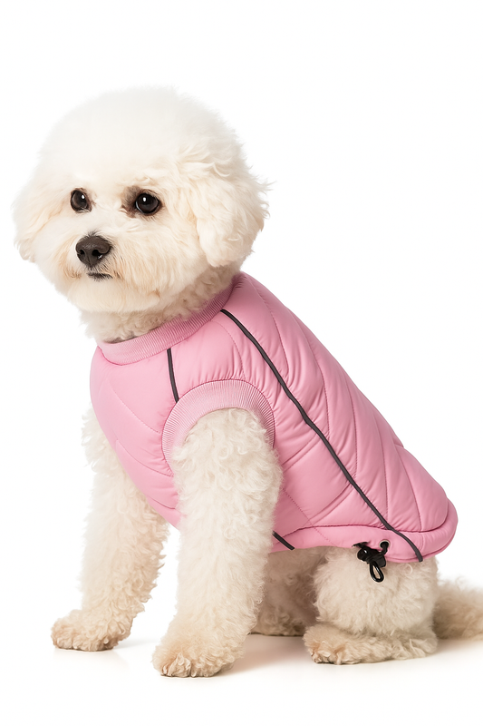 Haină roz pentru Bichon 35 cm – protecție și stil