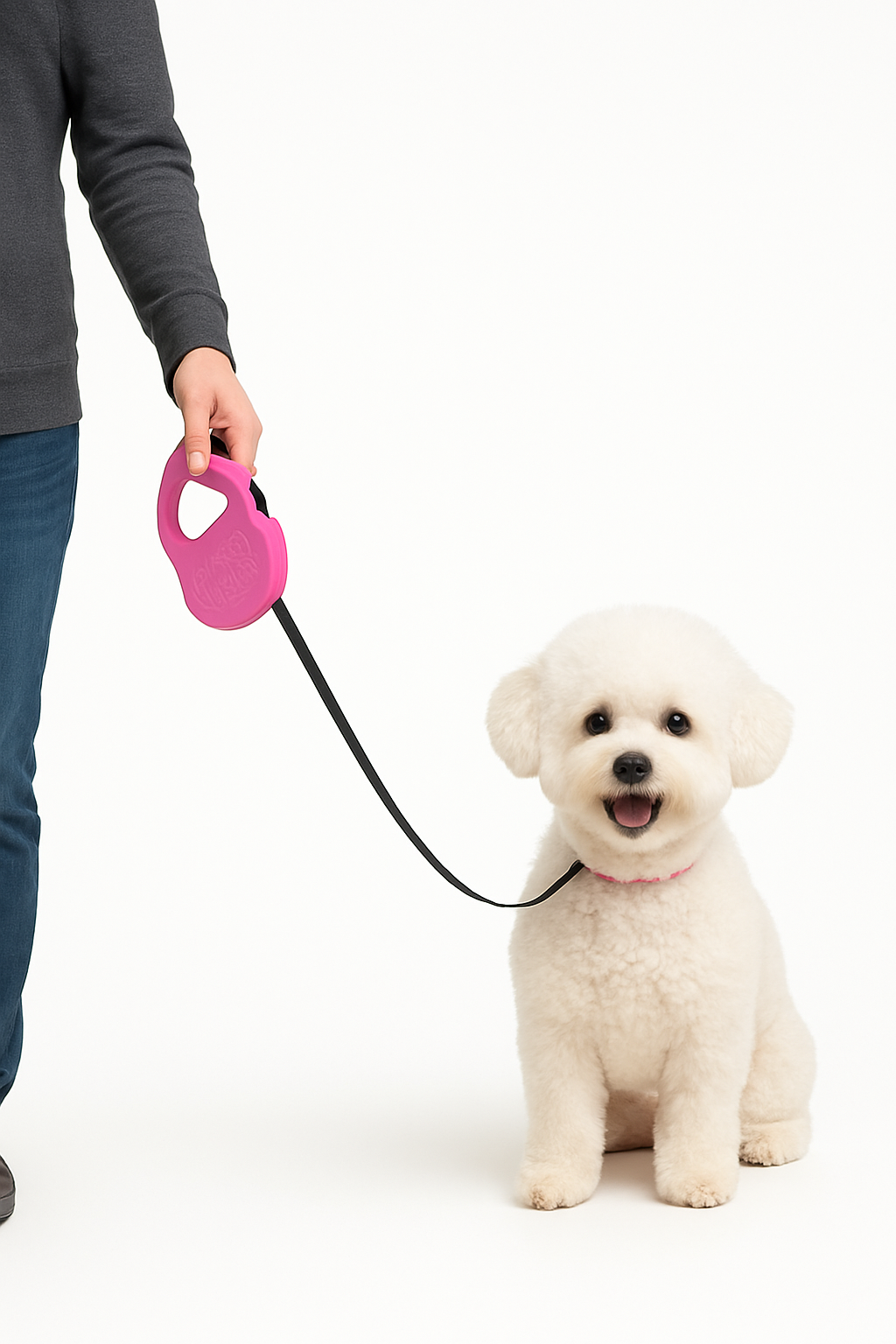 Lesă Retractabilă Deluxe 3m pentru Câini de Talie Mică – confort și control