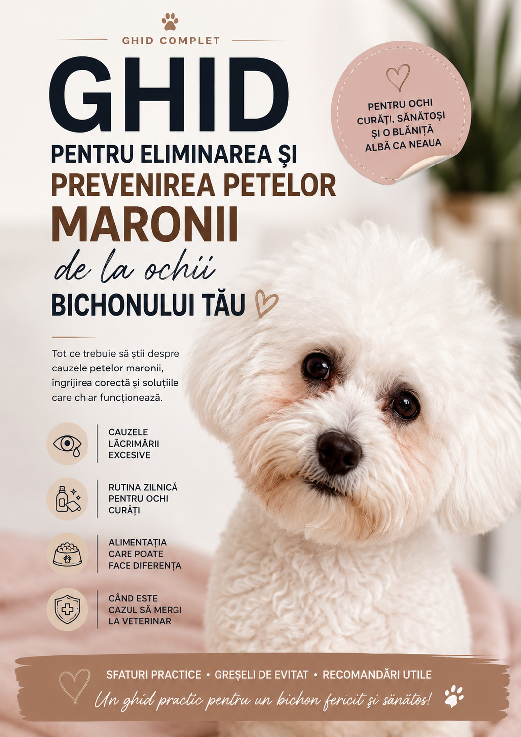 Cum Elimini Petele Maronii de la Ochii Bichonului Tău