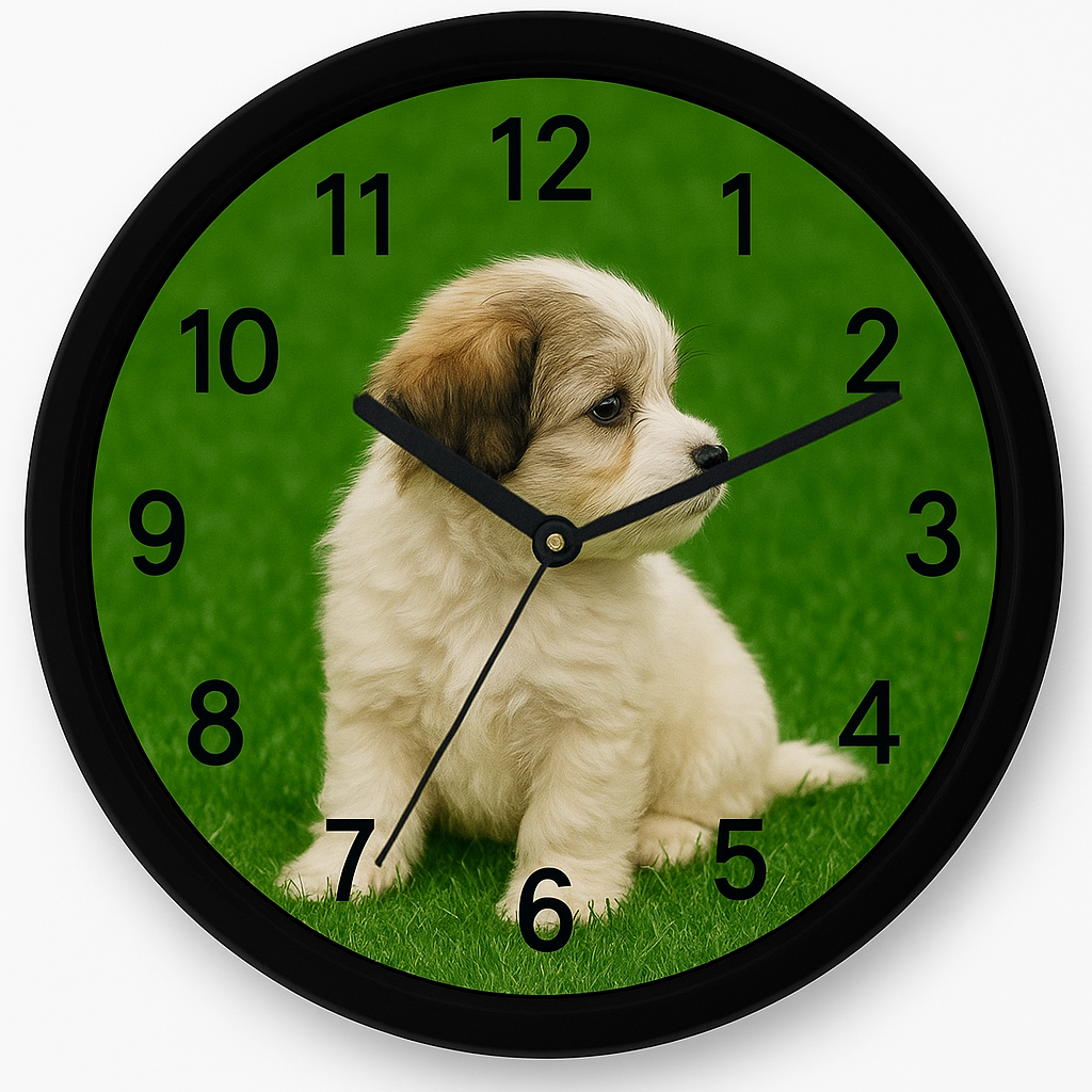 Ceas de Perete cu Bichon – Cadoul Perfect pentru Iubitori de Câini